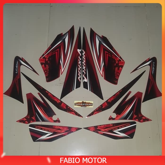 Striping Vixion Old 2009 Merah Hitam