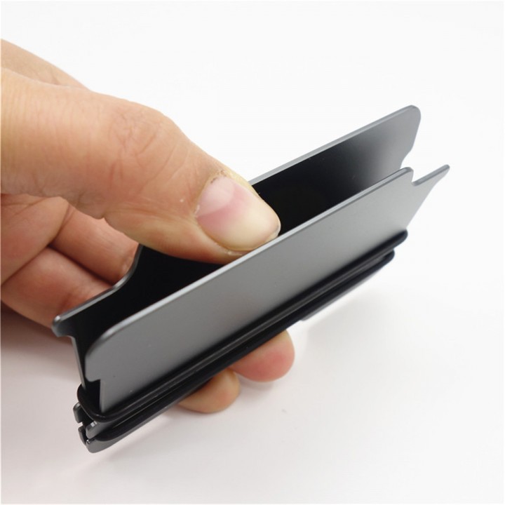 Slim Aluminium Credit Card Holder Money Clip RFID Blocker