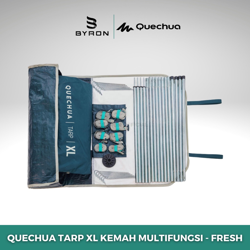 QUECHUA Tenda Terpal Kemah Camping Multifungsi SPF 50+ Tahan Air dan Angin - XL