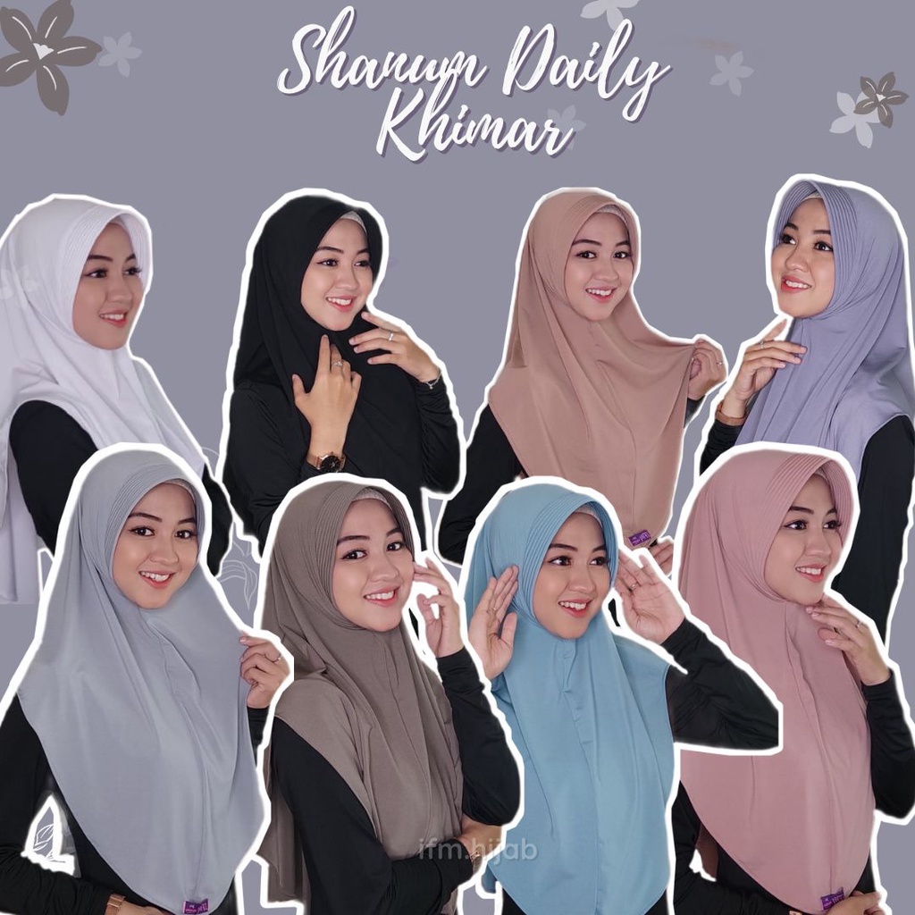 HIJAB SHANUM DAILY KHIMAR -2 (M) SPORT INSTANT MENUTUP DADA PREMIUM (IFM HIJAB)