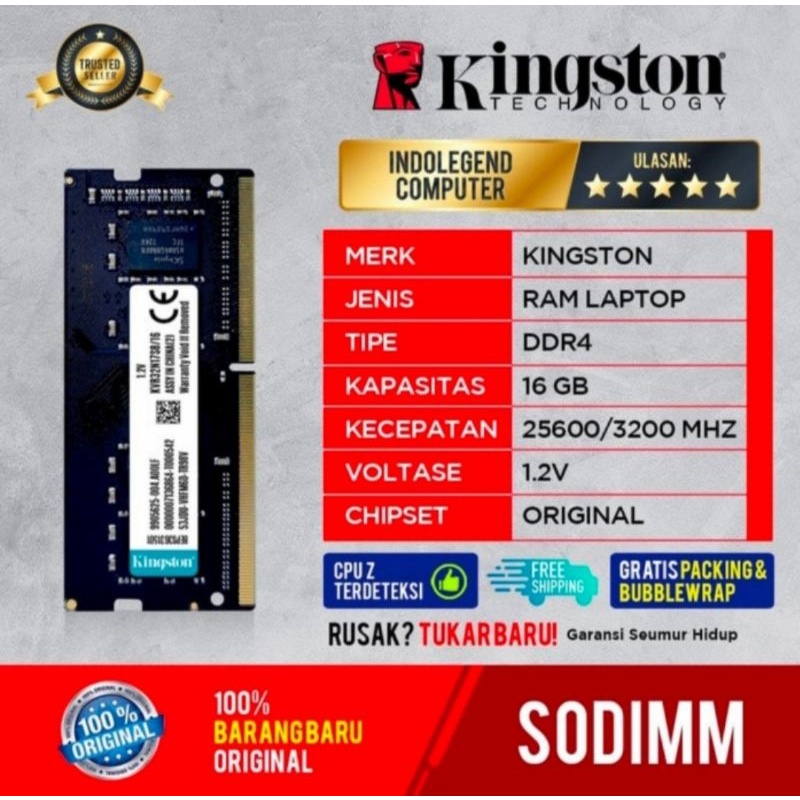 RAM KINGSTON SODIM DDR4 16GB PC3200