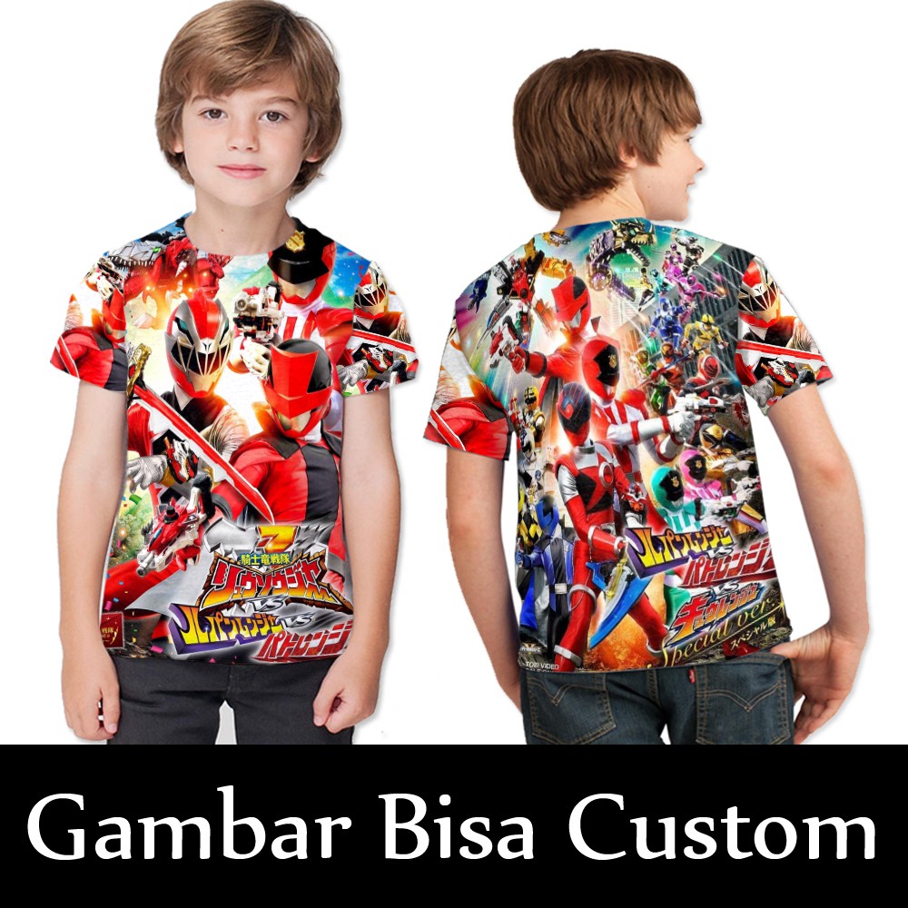 Kaos Baju Tshirt anak Lupinranger vs Patranger Fullprint
