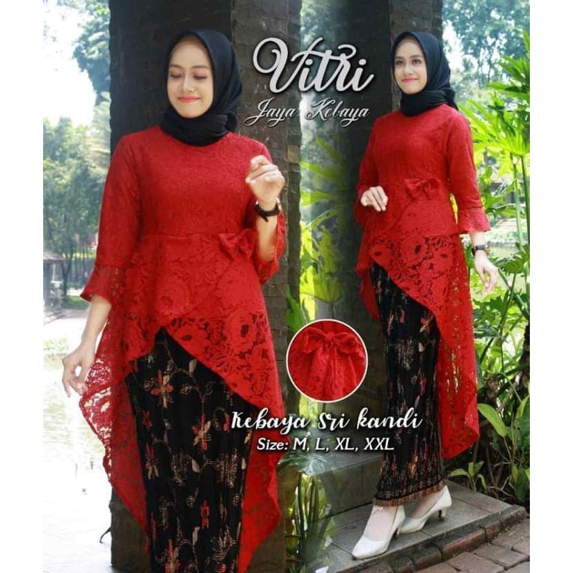 (Atasan Kebaya) Kebaya Srikandi Merah