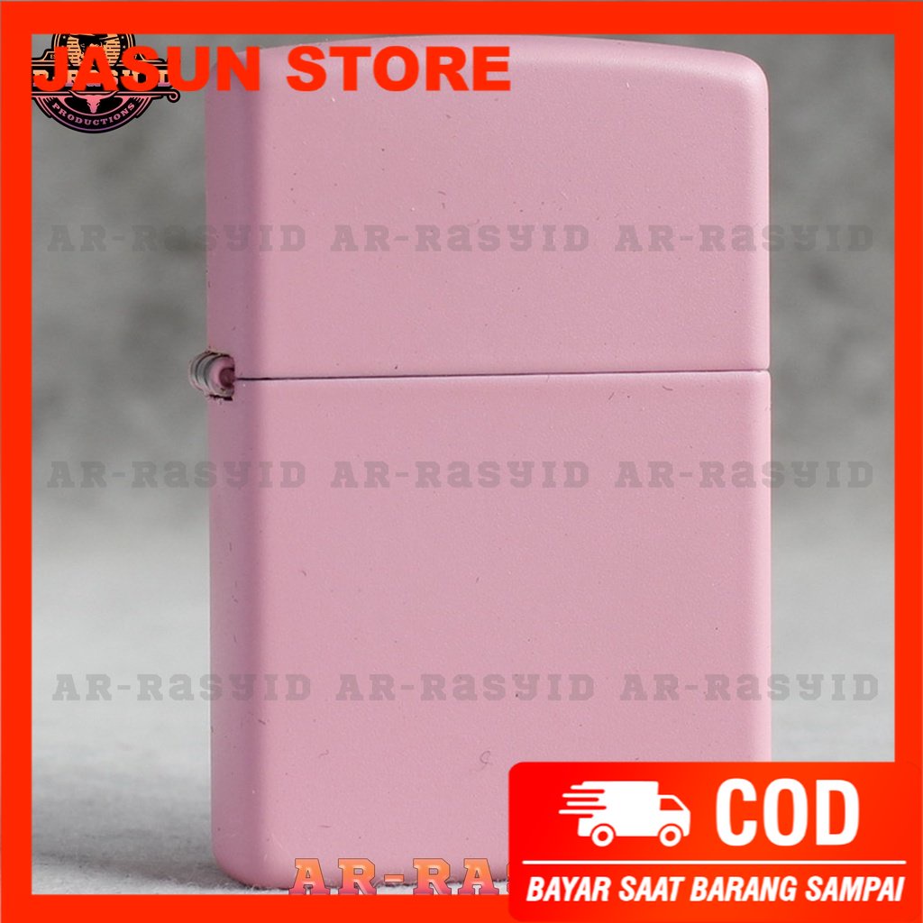 BISA COD! Korek Api Minyak Zippo Matte Pink Merah Muda Polos 238