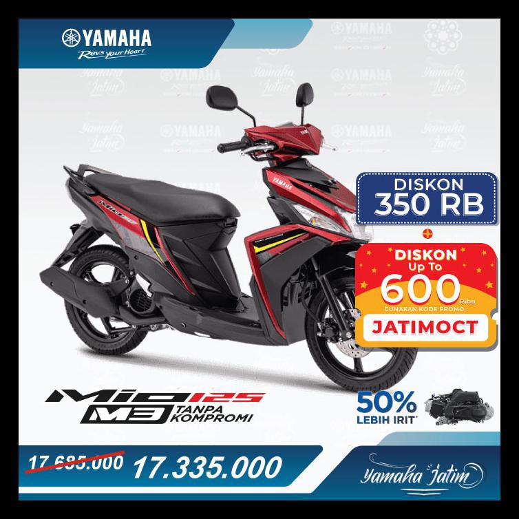 Sepeda Motor Yamaha Mio M3 125 Blue Core CW Surabaya - Merah BERGARANSI