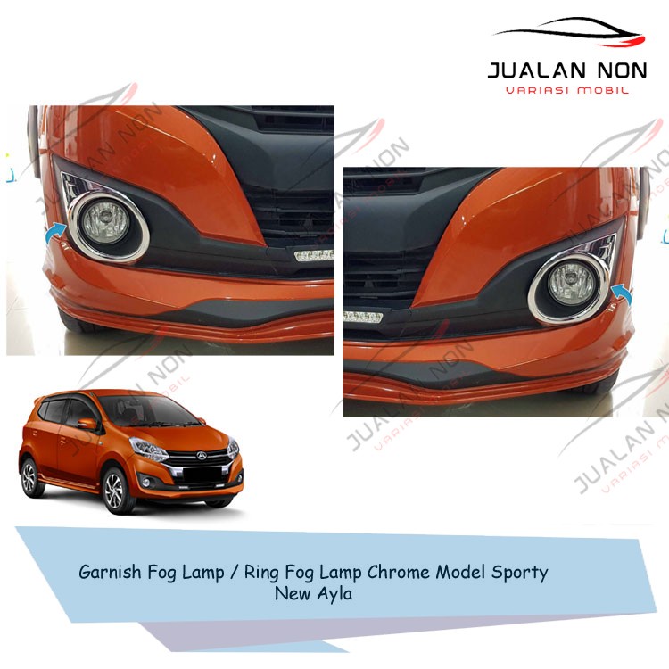 Garnish Fog Lamp Ring Fog Lamp Chrome Model Sporty Mobil New Ayla