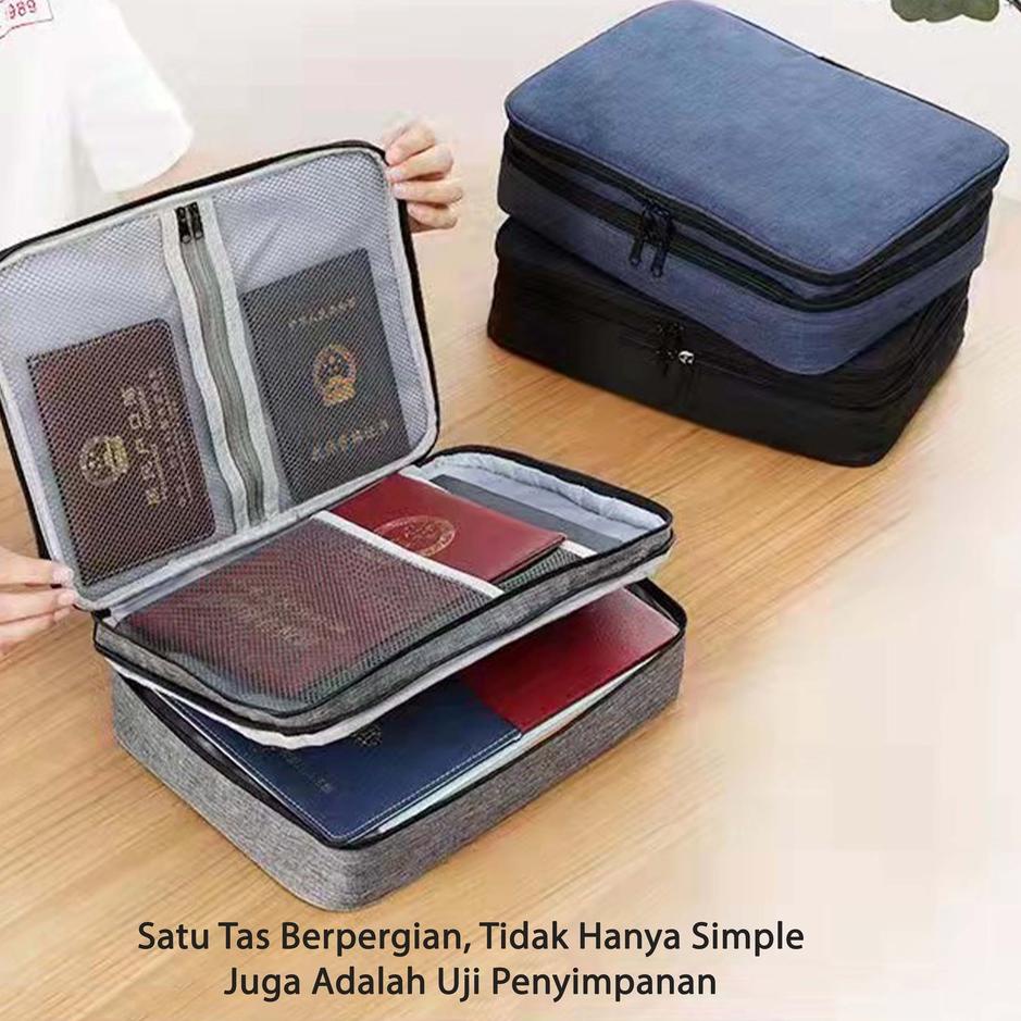 Jual Harga Bersahabat Tas Dokumen Anti Air Password Travel Bag Penyimpanan Dokumen File Penting 6516