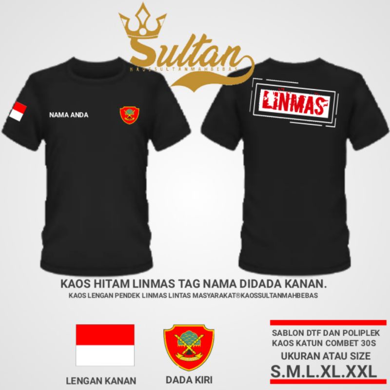 KAOS LINMAS LENGAN PENDEK/BAJU LINMAS