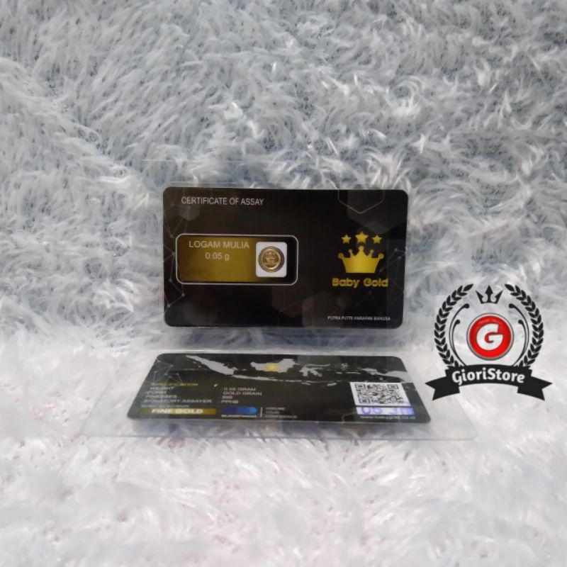 BABYGOLD 0.05 Gram Logam Mulia Emas Mini Asli 24 Karat