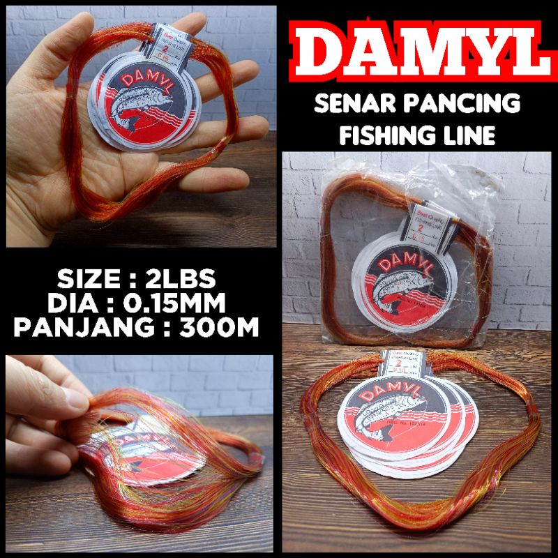 SENAR DAMYL 2LB 0.20MM 300 METER SENAR PANCING DAMYL MAMBO SENAR PANCING WARNA WARNI SENAR MURAH SEN