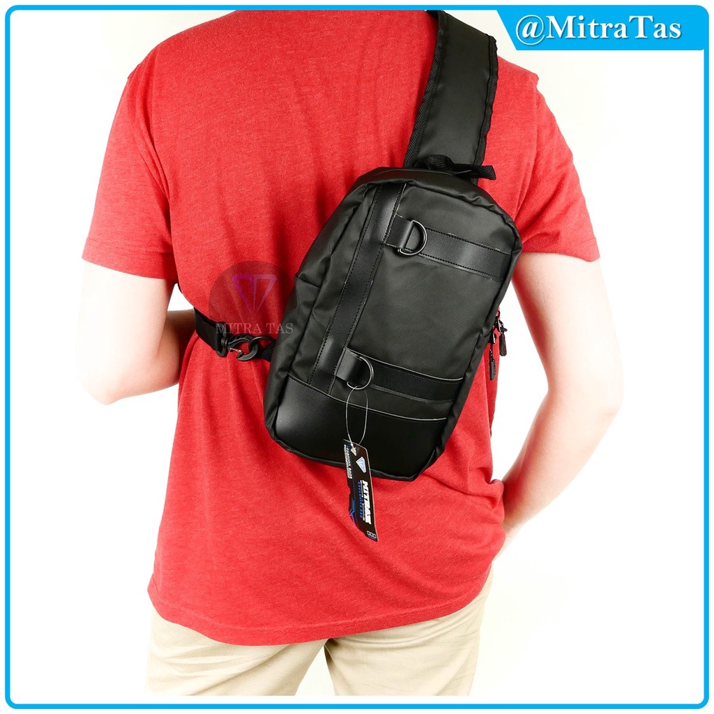 Tas Selempang Mitrax Divo V2 Kulit Sintetis Bimo Tebal l Sling bag Pria dan Wanita dengan Kualitas Terbaik l Tas Sling bag Besar!