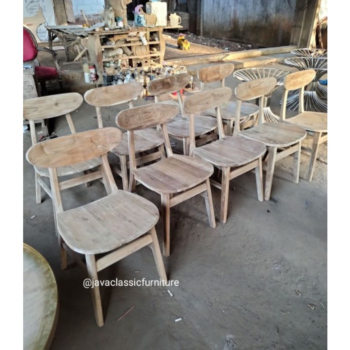 KURSI MAKAN ROPAN JOK JATI / KURSI CAFE BAR RESTO MINIMALIS MURAH MENTAH FINISHING NATURAL JEPARA-4