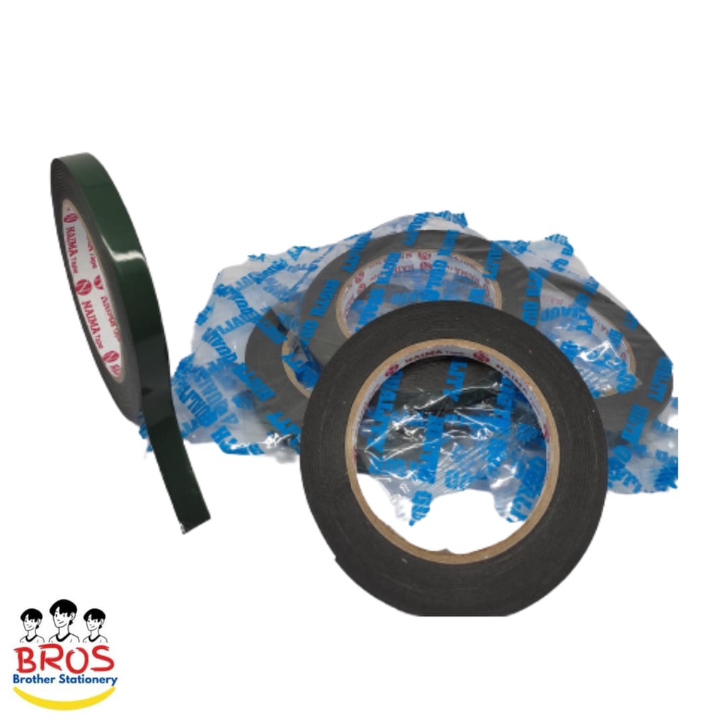 Double Tape Foam 12mm x 5meter / Double Tip Hijau Busa