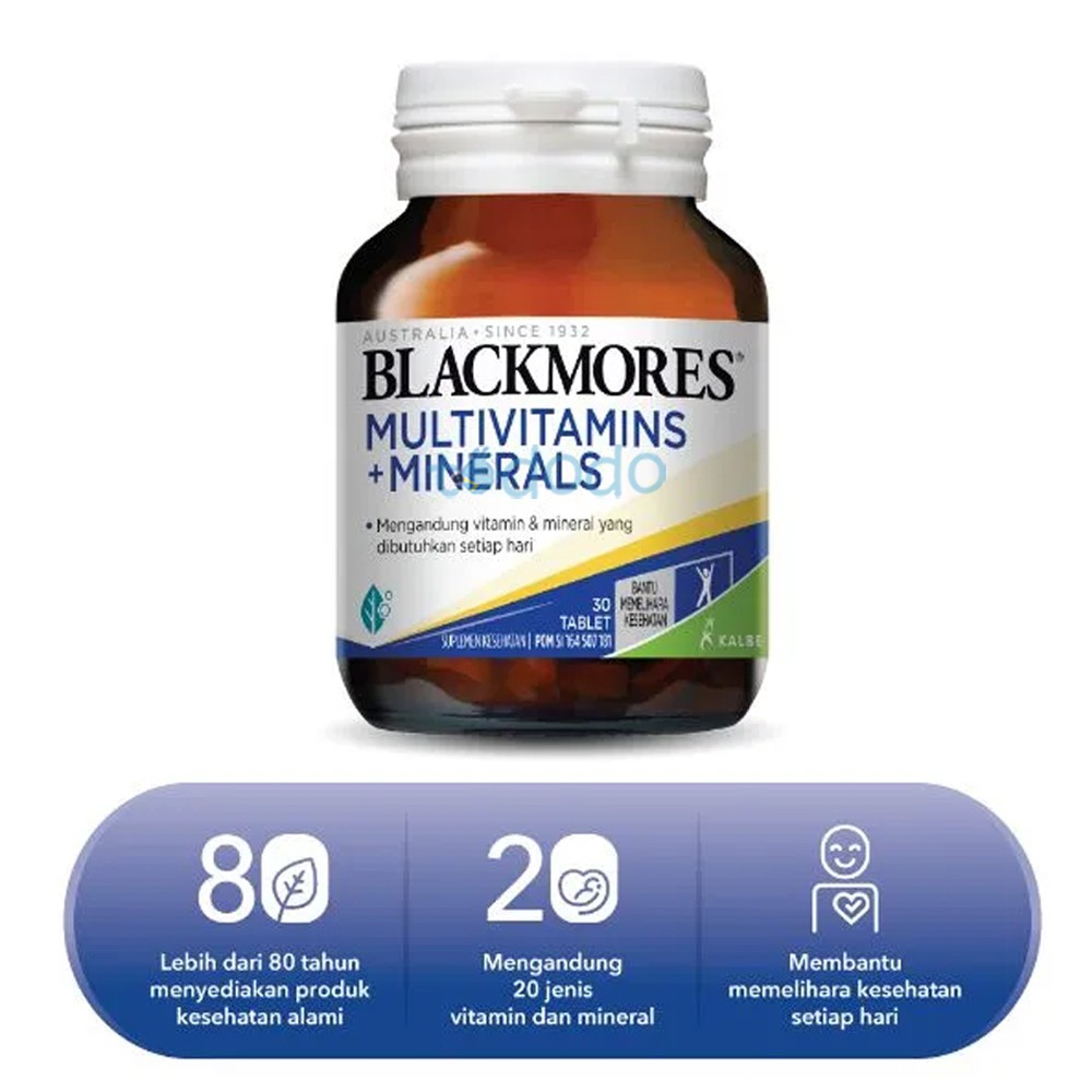 Blackmores Multivitamin Minerals 30 Capsules