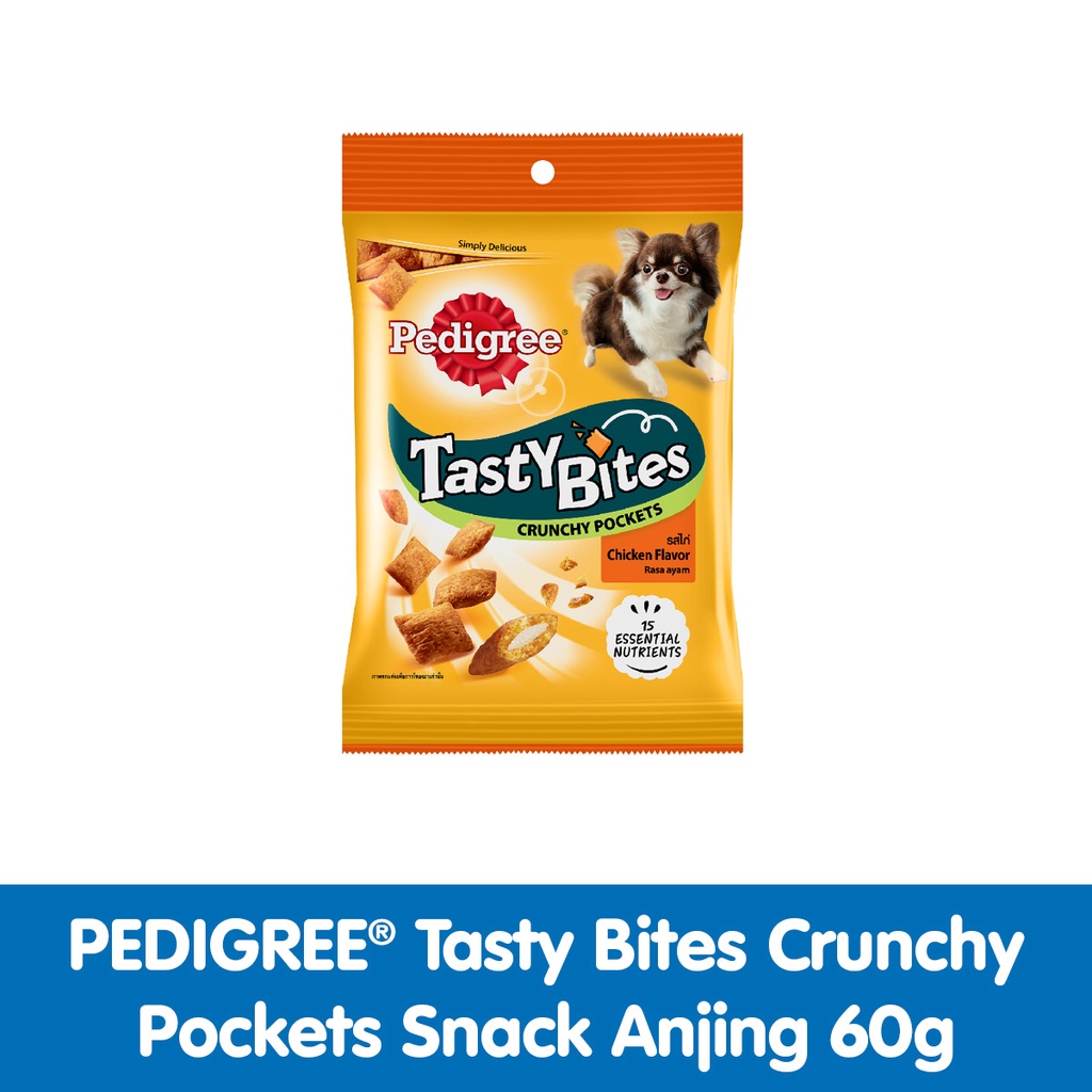 PEDIGREE® Tasty Bites Crunchy Pockets Snack Anjing 60 g