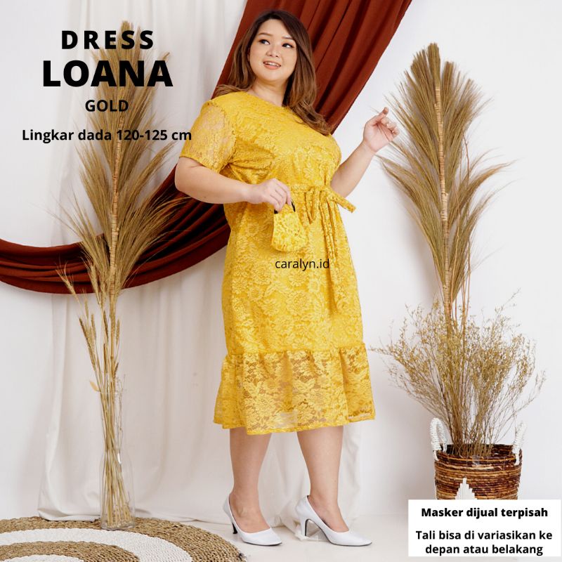 DRESS BRUKAT BIGSIZE DRESS KONDANGAN JUMBO DRESS LOANA