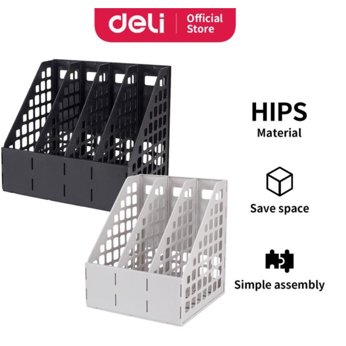 

BAYAR COD Deli File Tray / Rak Box File Plastik Dua Warna 3/4 Sekat 78990 78991 HEMAT Kode 374