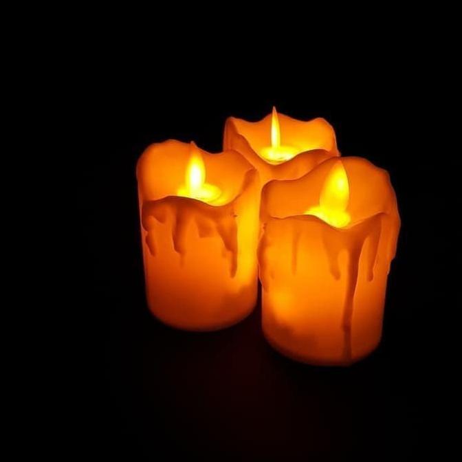 LILIN LED ELEKTRIK MELELEH EFEK SUMBU GOYANG LAMPU UKURAN SMALL 7.8CM