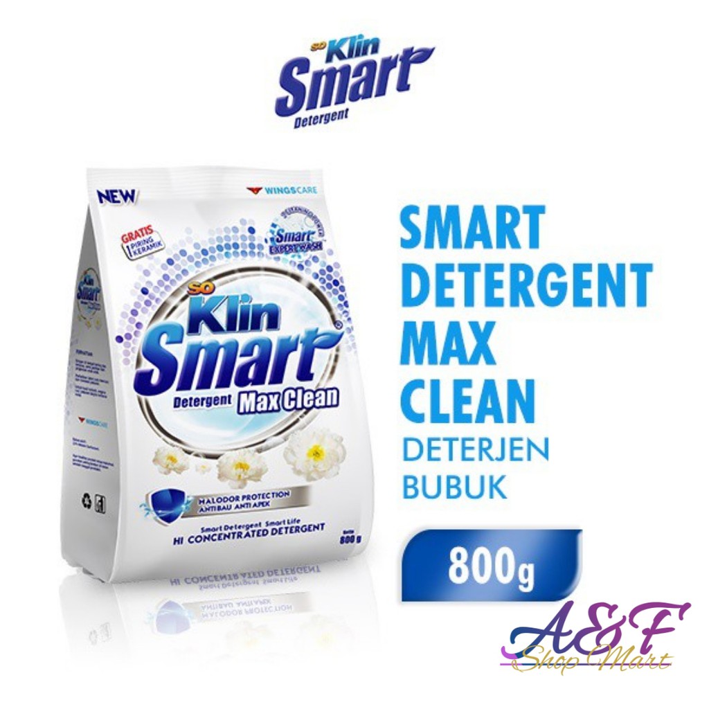 SOKLIN SMART DETERGEN MAX CLEAN BUBUK 800gr