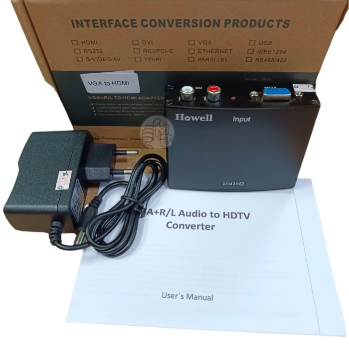 Howell Converter VGA to HDMI with Adaptor