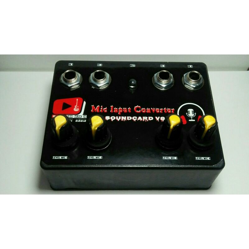 Mic Converter Soundcard V8 Output Bisa Ke Condenser dan Dynamic (Mic Input Converter Soundcard V8)