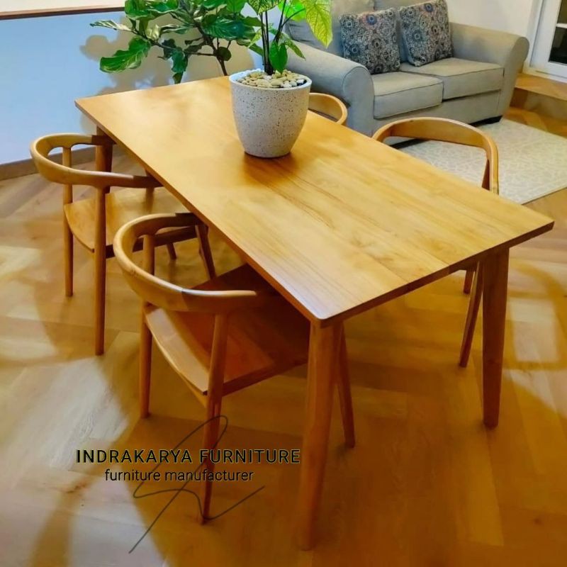 Indrakarya- Set kursi Makan Selly Jati Jepara/ Meja Makan Set Jati Jepara
