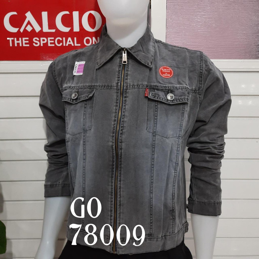 gos CALCIO+ JAKET COWOK JEANS RESLETING &amp; BERKANCING 100% Original-RES1(SLIMFIT)