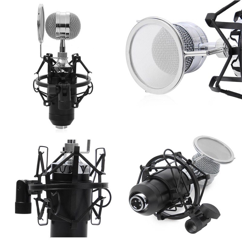 TaffSTUDIO Mikrofon Kondenser dengan Shock Proof Mount - Black