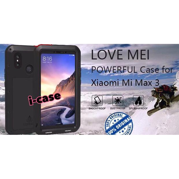 Xiaomi Mi Max 3 case armor Lovemei - casing cover mi max gen 3