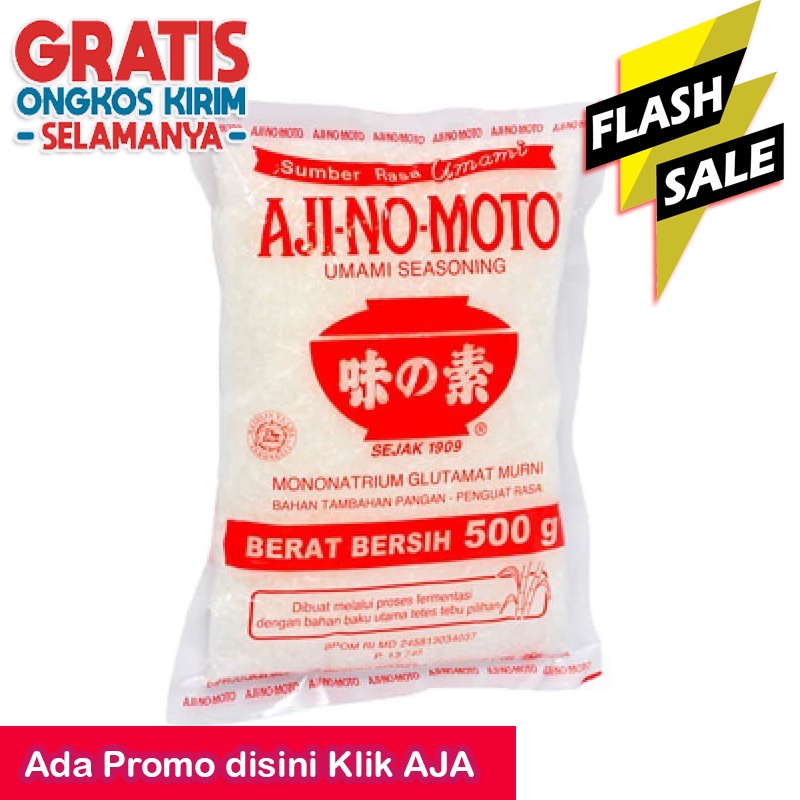 

Ajinomoto BUMBU PENYEDAP MSG MICIN PENYEDAP RASA kemasan 500 gr