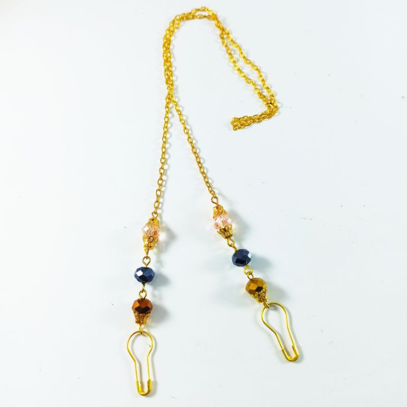 STRAP MASKER KRISTAL SIMPEL-Kalung Tali Rantai Masker Gaya Korea Mutiara - Strap Mask Chain handmade