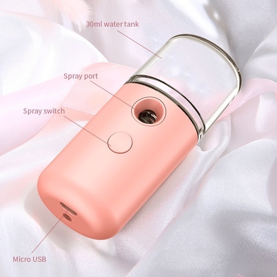 Spray Muka Menjaga Kelembaban di cuaca panas mencegak keriput pelembab steam portable Nano Mist Sprayer Facial Steamer Moisturizer Nebulizer Alat Perawatan Kecantikan Kulit Wanita Isi Ulang USB Pelembab Udara Nano Semprotan Wajah Penguap Wajah Kabut