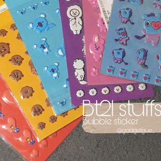 BT21 Sticker emboss 3D stiker  timbul BTS  STUFF Shopee  