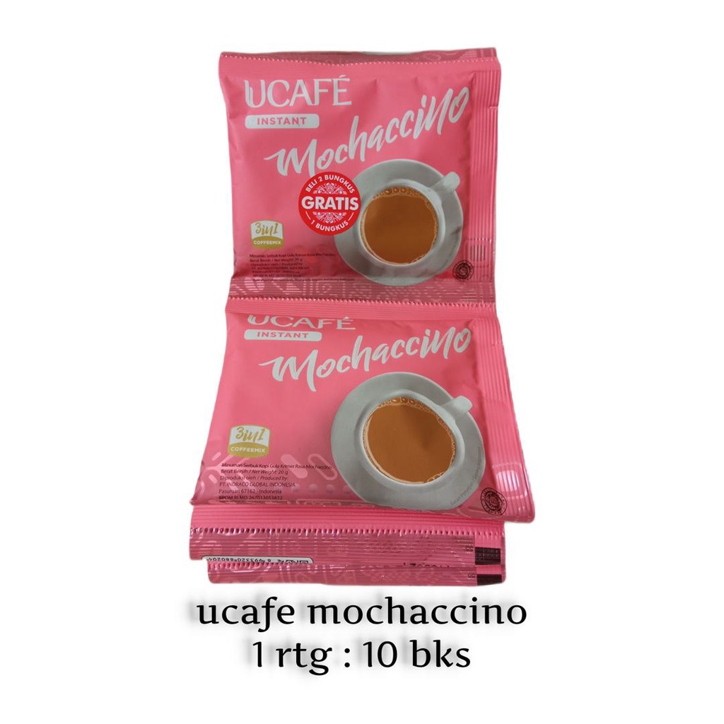 

Kopi instan sachet l Kopi mix l Kopi 3in1 TERLARIS - UCAFE Mochaccino R10 (10bks @ 20gr)
