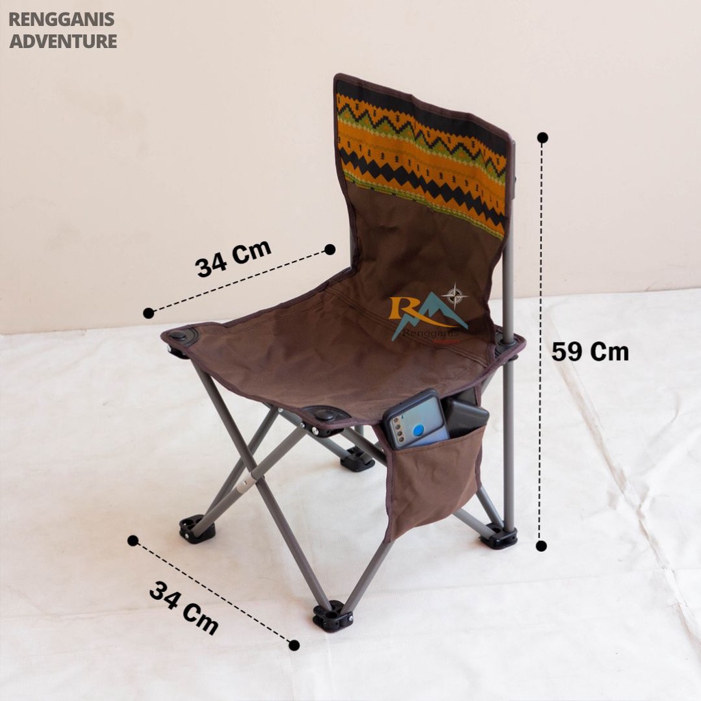 Kursi Bangku Lipat DHAULAGIRI FC-300 ETNIC Kursi Lipat Portable FC301 Bangku Lipat Kemah Camping