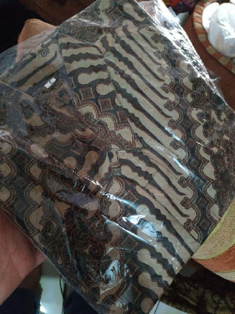 Asifa Batik Hrb026 Kenongo Kemeja Tosca Pendek Pekalongan Padi M L Xl Sogan Tulis Halus Kemeja Batik