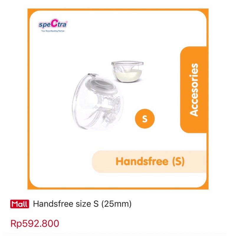[LIKE NEW] Original Spectra Corong HandsFree 2 Set Breast Shield Hands Free bekas preloved