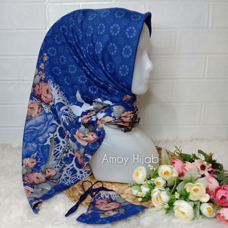 VOAL MIRACLE PRINT MOTIF FREE MASKER BY UMAMA SCARF |VOAL LASER CUT