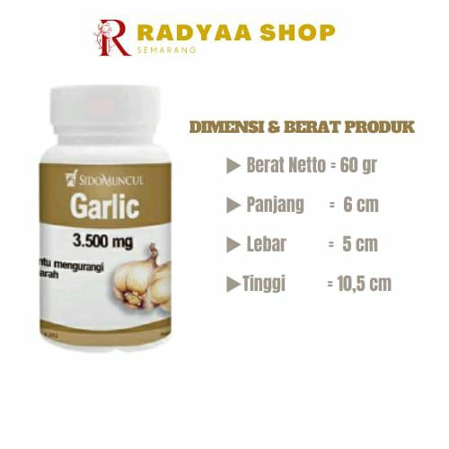 Sido Muncul Herbal Garlic 30 Kapsul - Menjaga Jantung Sehat | Obat Jantung Herbal Untuk Menjaga Kesehatan Jantung