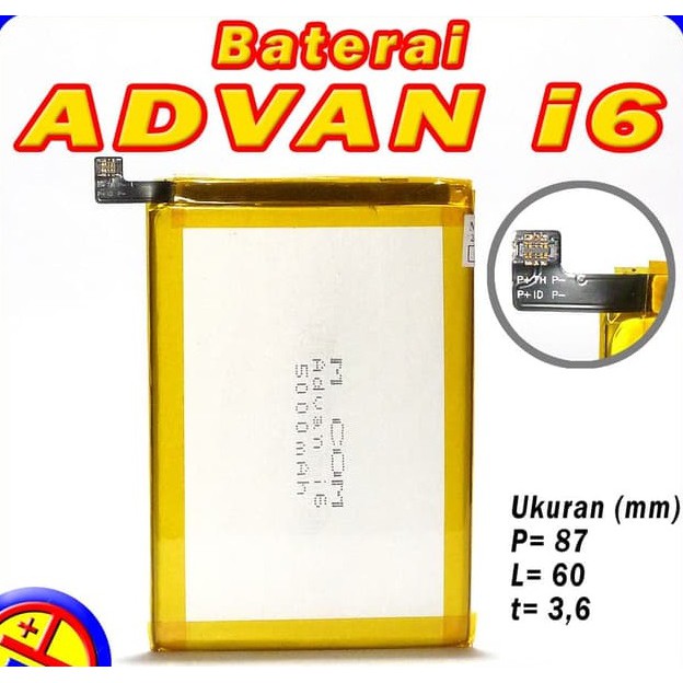 Battery Batre Baterai Double Power Mcom ADVAN i6 - Socket