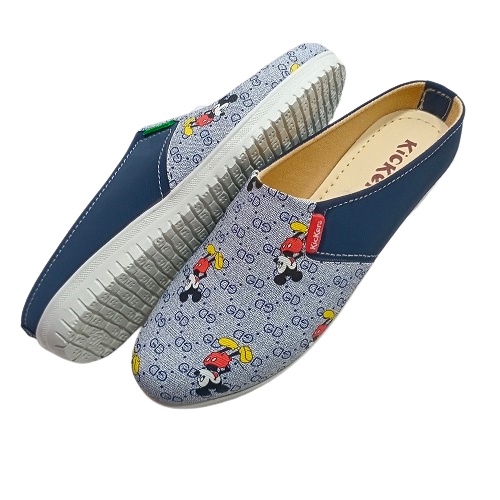 Sepatu Wanita Kickers Micky Mouse Bahan Hamburg Warna Navy S10R01B10