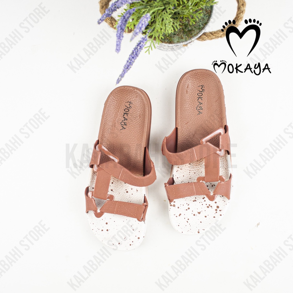Sandal Slop Semi Gunung Wanita Warna SEMBUR Tali Sambung Keren Import Mokaya 2059 (37-41)-Bronze
