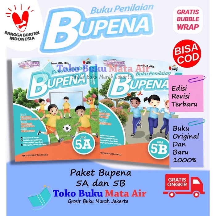 

❤BISA COD❤ BEST SELLER PAKET BUPENA 5A & 5B K13N ERLANGGA