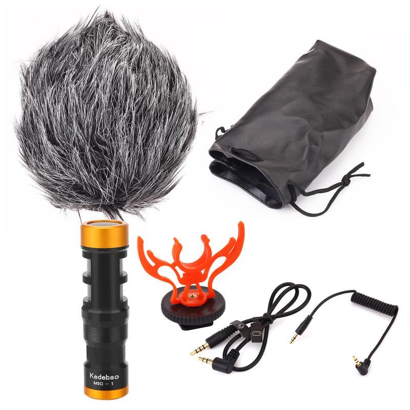 Kedebao Mic-1 Universal Cardioid Microphone Mini Shotgun for Camera &amp; Smartphone