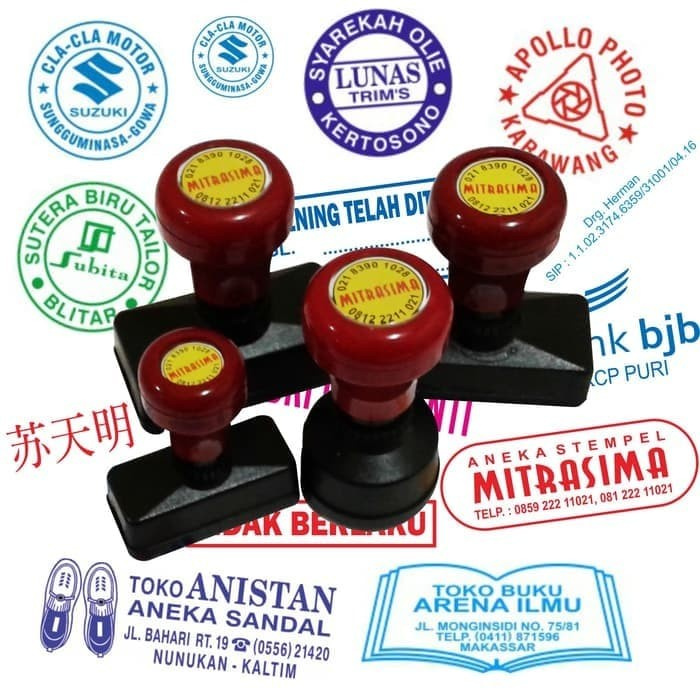 

stempel otomatis 3 warna