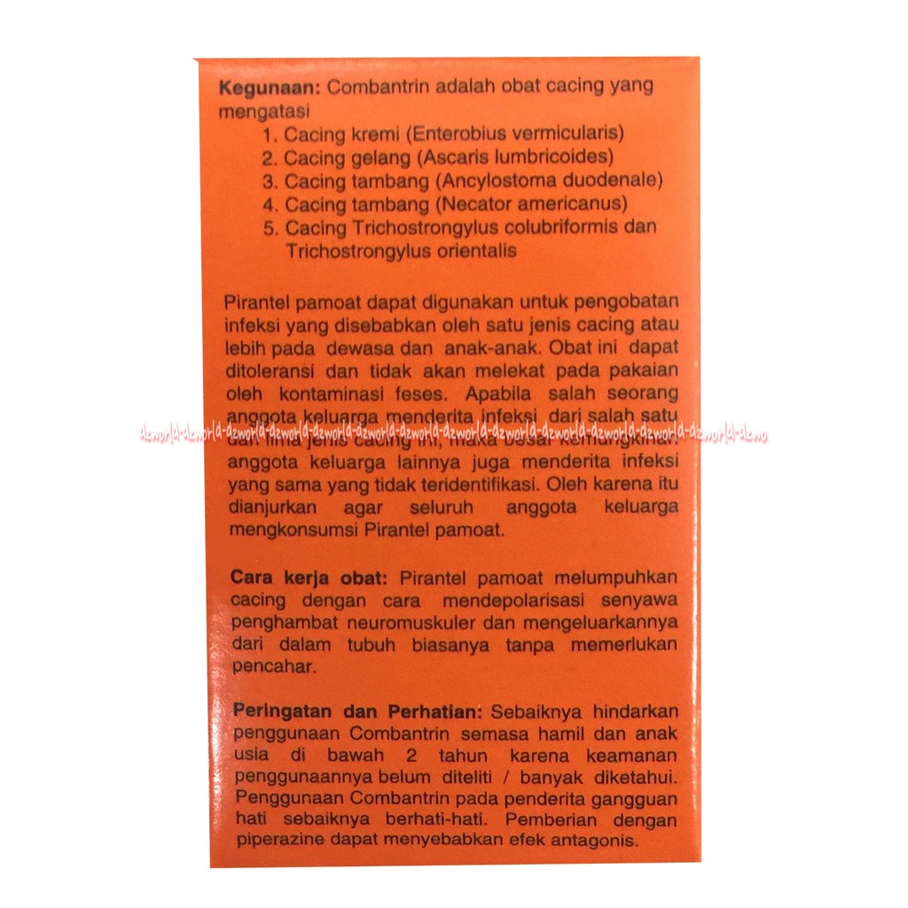 Combantrin Pirantel 10ml Obat Cacing anak Syrup Rasa Jeruk Kombatrin Sirup Combatrin