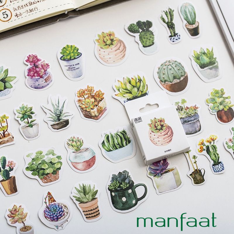 

Promo 50Pcs Stiker DIY untuk Scrapbook / Diary / Planner Keren