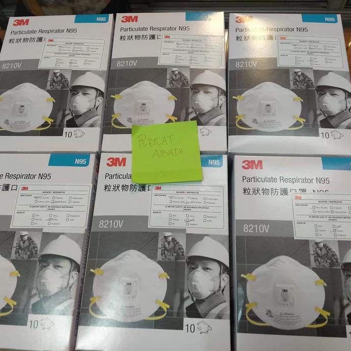 MASKER 3M N95 NIOSH 8210 Valve respirator exp 2025 produk original