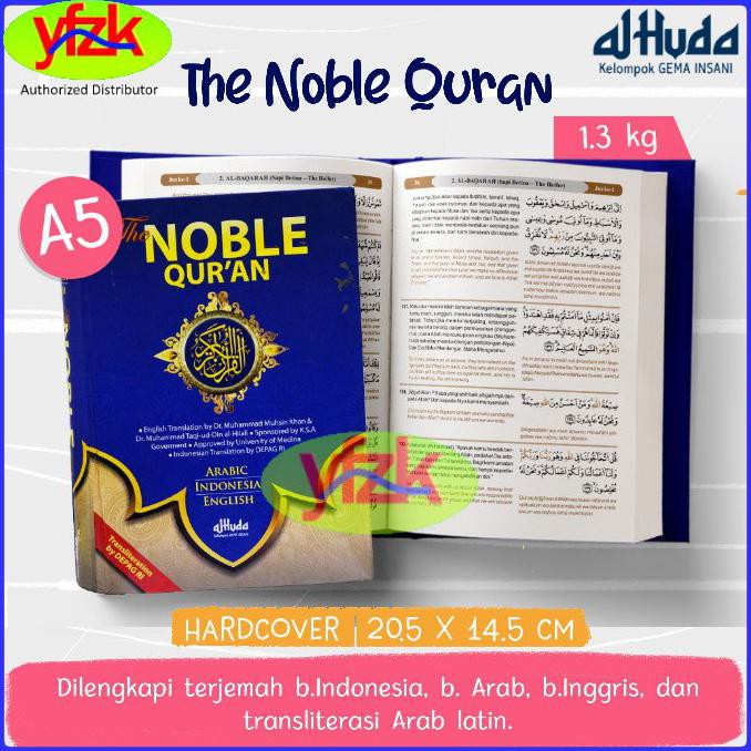 READY-STORE AL-QURAN TERJEMAH BAHASA INDONESIA - INGGRIS UKURAN A5 THE NOBLE QURAN
