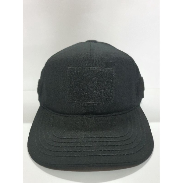 Topi Tactical Hitam Kanvas  | Topi Tactical Logo  | Topi Kanvas pria | topi pria dewasa